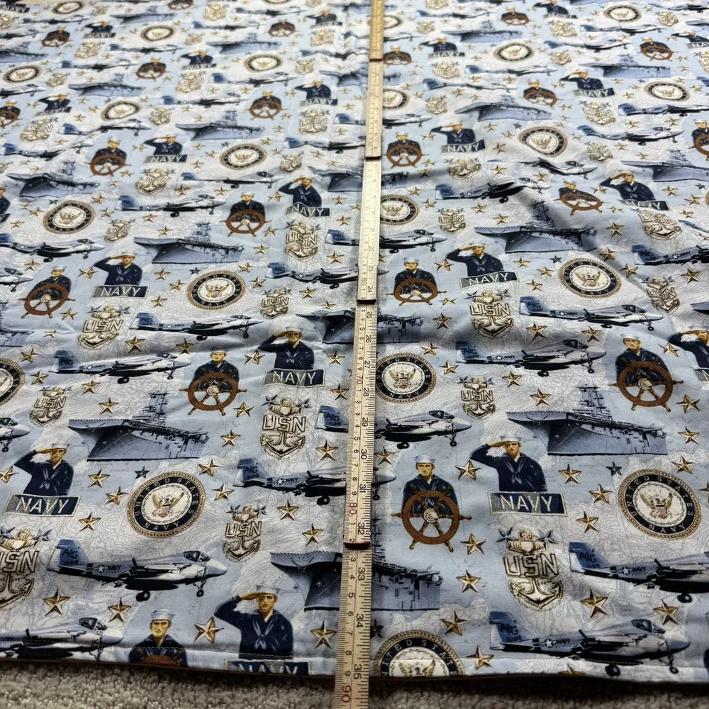 Handmade Single‎ Stitch U.S. Navy Throw